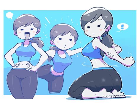 wii fit trainer and wii fit trainer (wii fit) drawn by rariatto