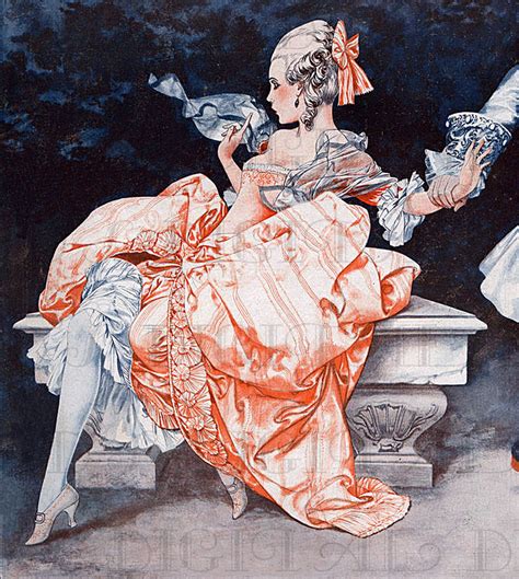 Sexy Marie Antoinette Vintage Illustration. Art Deco Vintage | Etsy