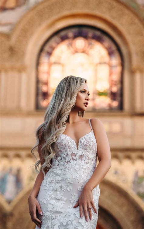 Ethereal Fit-and-Flare Lace Wedding Dress