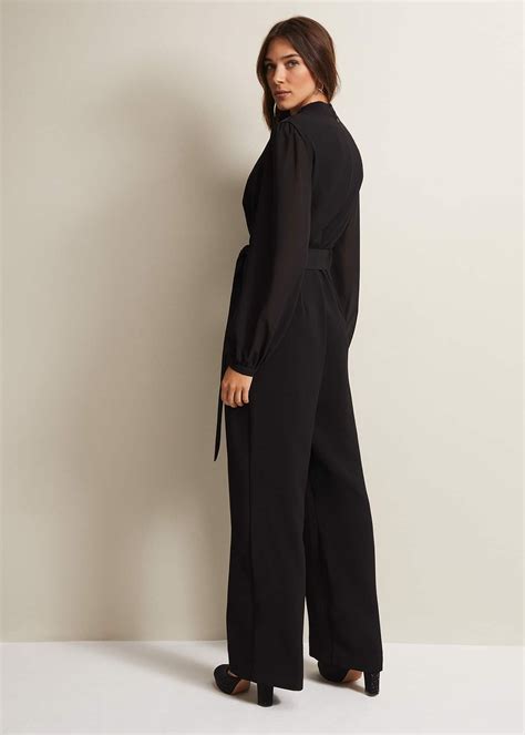 Audrey Black Wide Leg Jumpsuit | Phase Eight UK