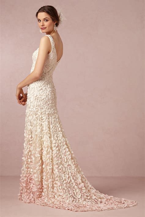 Petal Wedding Dress in Blush, Ivory - Cherry Blossom Inspired