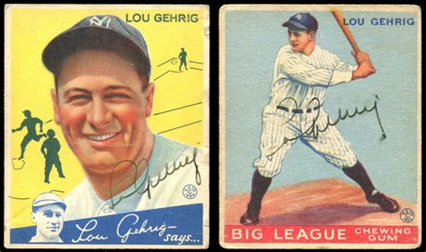 Lou Gehrig baseball cards earn MVP honors at Weiss Auctions