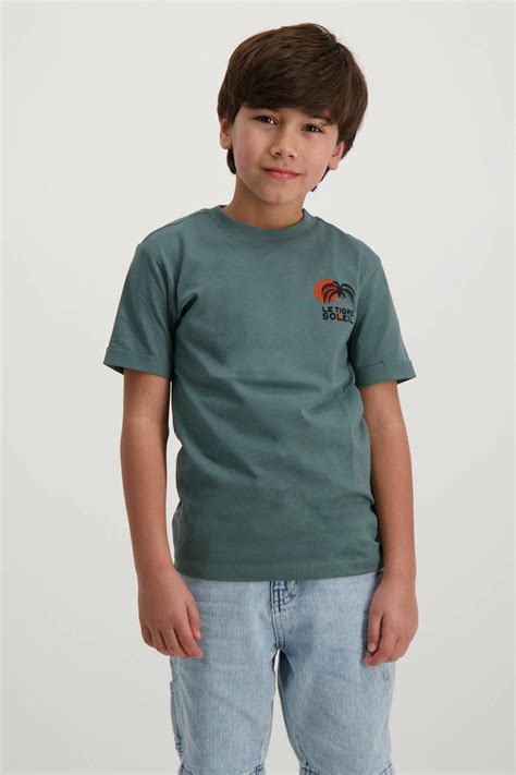 Cars T-shirt DRAYCO met backprint mosgroen | kleertjes.com