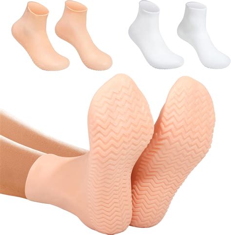 Amazon.com : Aluroice 11" Large Silicone Moisturizing Socks for Men - 2