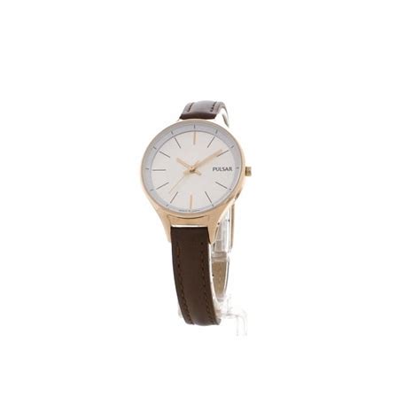 Pulsar Ladies Brown Leather Watch - Women's Watches from Faith Jewellers UK