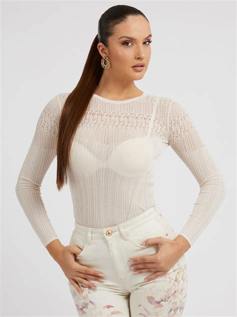 GUESS® Джемпер ажурной вязки Женщинам