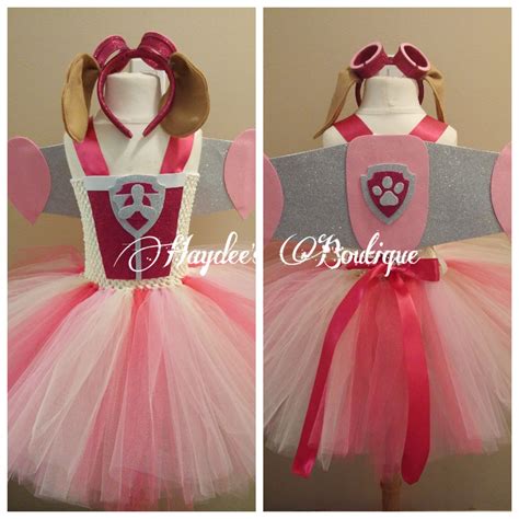 Skye halloween costume paw patrol pink dog diy – Artofit