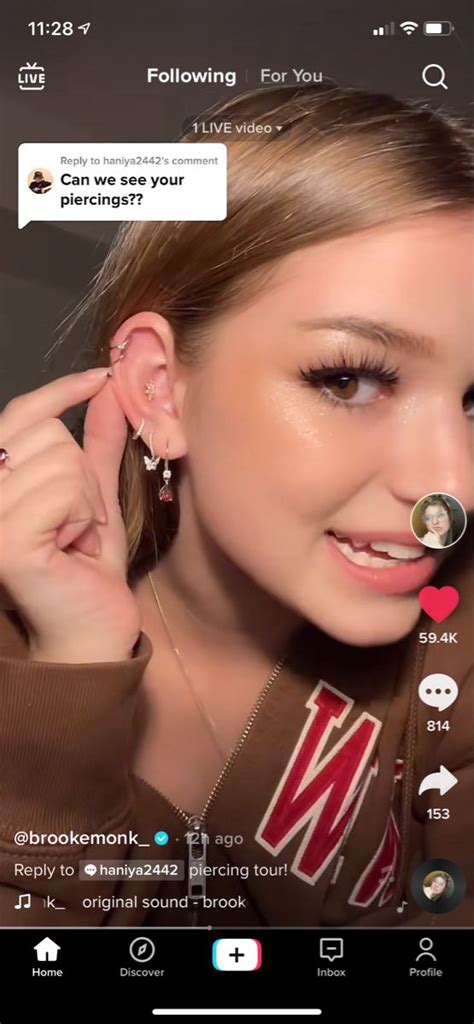 brook monks piercings | Pretty ear piercings, Piercings, Cool ear piercings