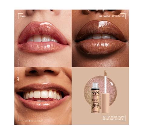 nyx professional makeup butter gloss bling блеск для губ 01 bring the ...