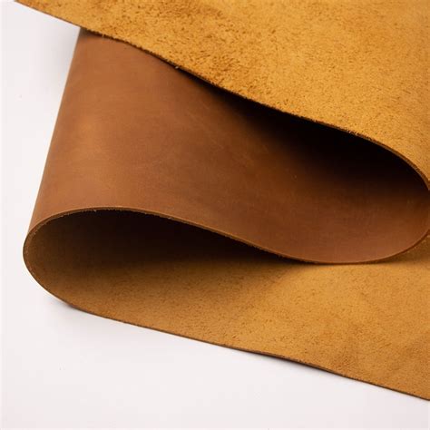 full grain  genuine cowhide leather thick  layer etsy