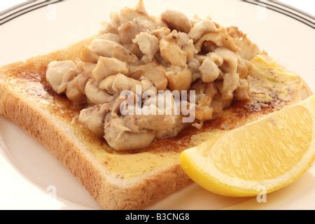 Tinned Healthy Fish Cod Roe On Toast Meal Isolated Against A White ...