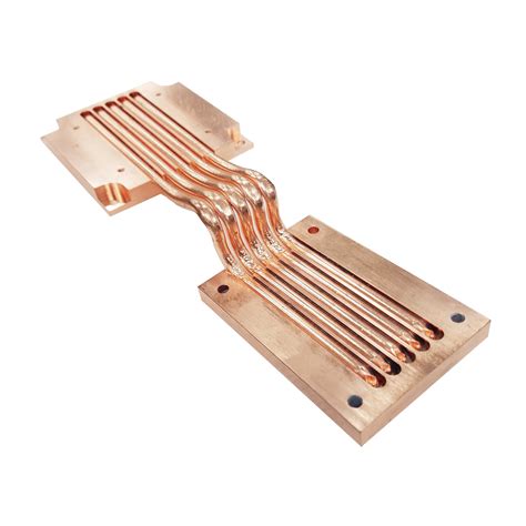 cnc machined copper heat pipe heat sink  industrial heat sink