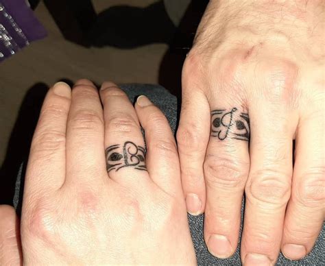 ring finger tattoos  men  beautiful wedding ring tattoos