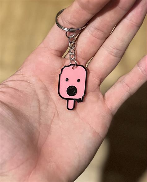 3D file shocked Ice-cream Keychain 🍨 ・3D printer model to download・Cults