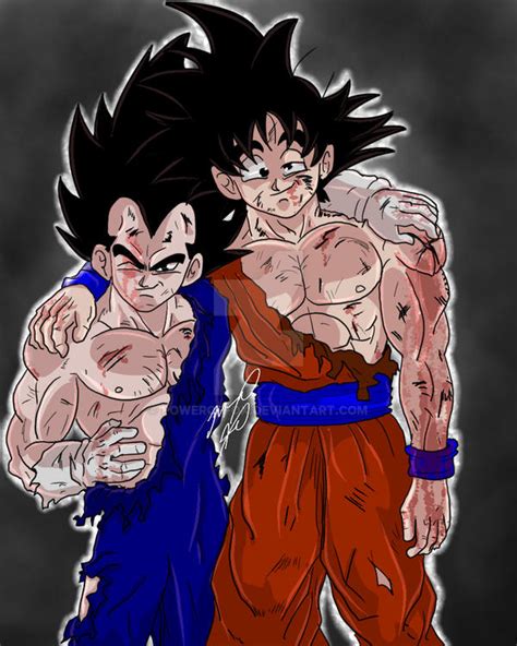 Goku and Vegeta by poweroffox on DeviantArt