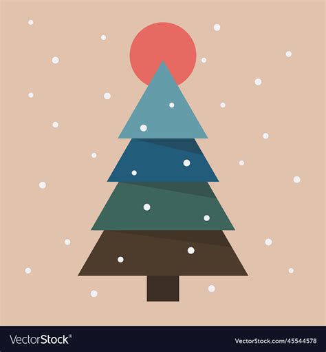 Pastel christmas tree Royalty Free Vector Image