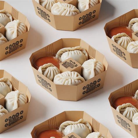 momos packaging asian food packaging dumpling branding food