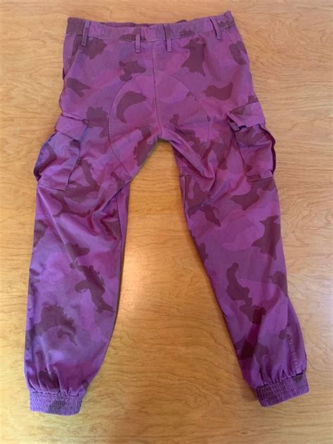 Custom Unique Purple Camo Double Knee Cargo Pants | Grailed