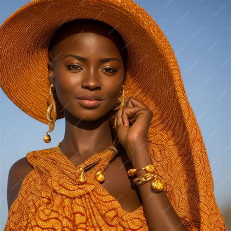 Premium AI Image | elegant bald black woman