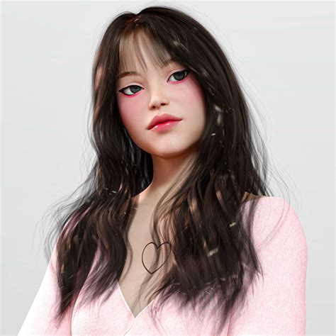 pinku 3D Render, Digital Art by oomphy