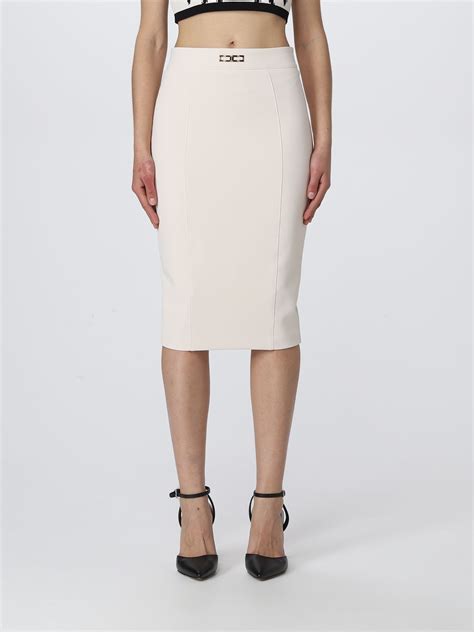 ELISABETTA FRANCHI: Jupe femme - Jaune Crème | Jupe Elisabetta Franchi ...