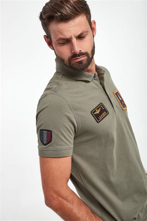Polo męskie AERONAUTICA MILITARE Khaki Regular 241PO1762P192/39284 ...