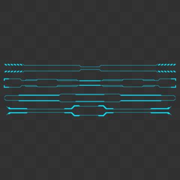 Vector Blue Technology Wind Dividing Line Decorative Element, Future ...