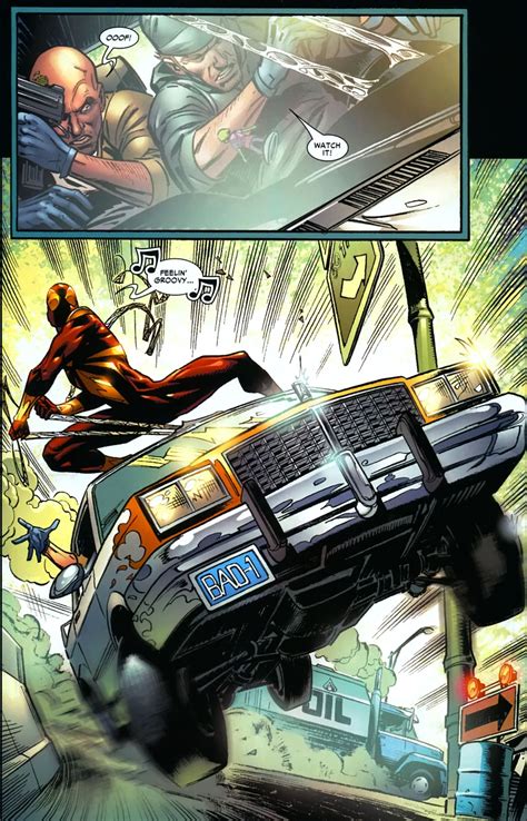 Iron Spidey Stops A Car Chase – Comicnewbies