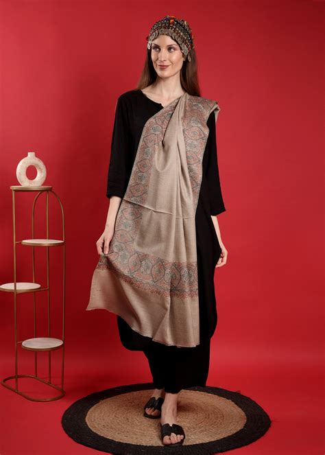 Elegance Redefined Designer Border Kashmir Pashmina Handspun Luxury ...