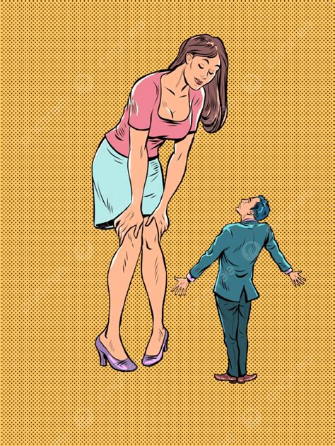Big Woman And Little Man, Girl, Fight, 50s PNG and Vector with