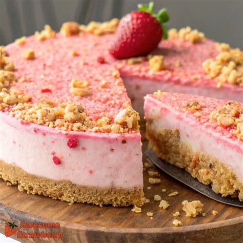 strawberry crunch cake cheesecake 5