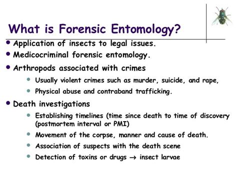 Forensic entomology