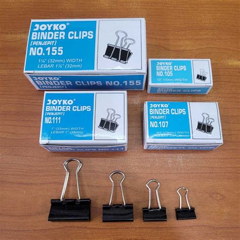 jual binder clip klip penjepit kertas joyko    shopee