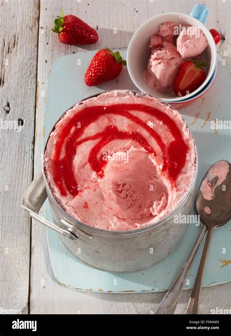 strawberry eskimo pie stock photo alamy