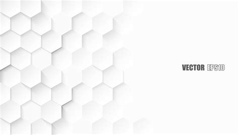 Embossed Hexagon, honeycomb white background 682306 Vector Art at Vecteezy