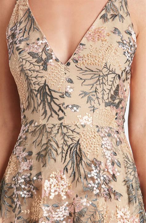 Dress the Population Audrey Embroidered Fit & Flare Dress | Nordstrom