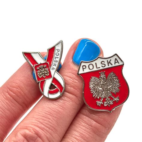 POLSKA LAPEL PIN With Polish Eagle, Polish Gift, Poland - Etsy