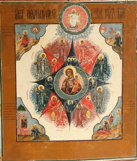 Икона "Неопалимая Купина". Палех. Первая половина XIX века. купить в ...