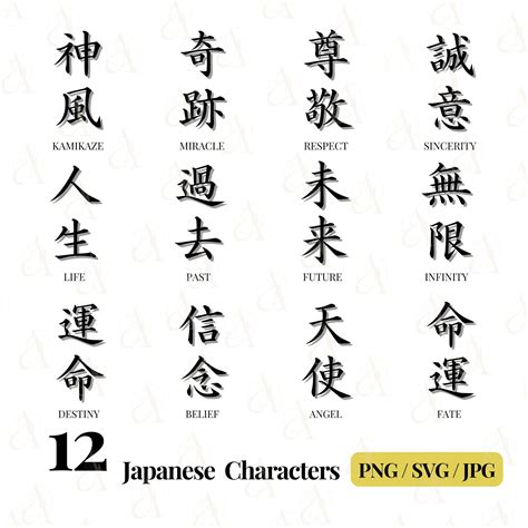 Japanese Word Svg Bundle Japan Kanji Symbols Png Manga Kanji | My XXX