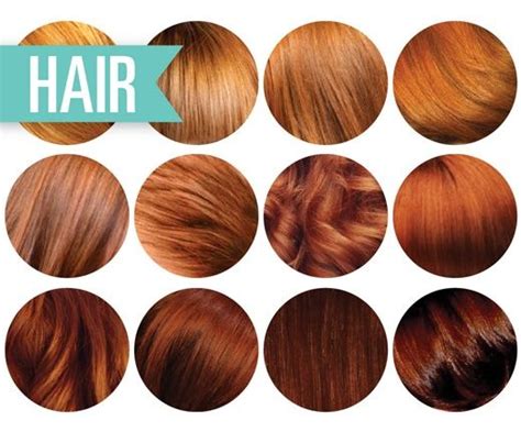 Red Hair Colors Chart