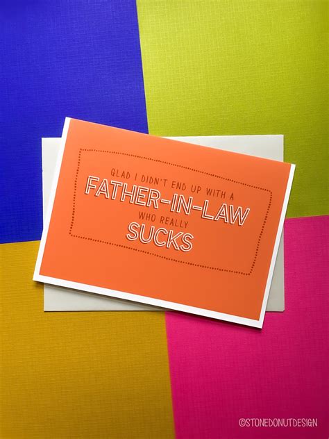 Father-in-Law Sucks Father's Day Card – Stone Donut Design