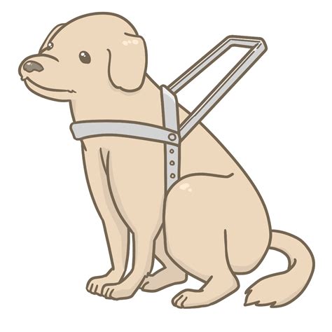 盲導犬のイラスト🎨【フリー素材】｜看護roo![カンゴルー]