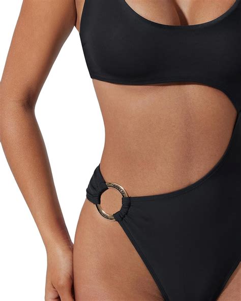 SUUKSESS Women Sexy One Piece Tummy Control Swimsuit Cutout Backless