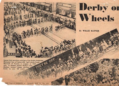 1950s History of the Tour of Somerville - Tour of Somerville