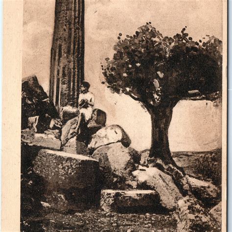 c1920s Girgenti, Italy Temple Hercules Column Ruin Ancient Greek