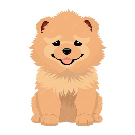 Premium Vector | Cute puppy chow chow dog cartoon clipart