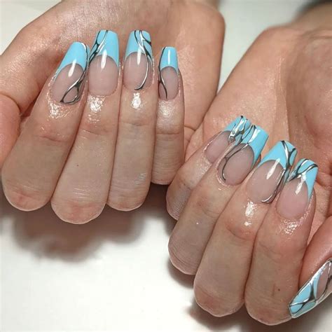 15 Blue French Tip Nail Ideas That Are Every Bit of Cool