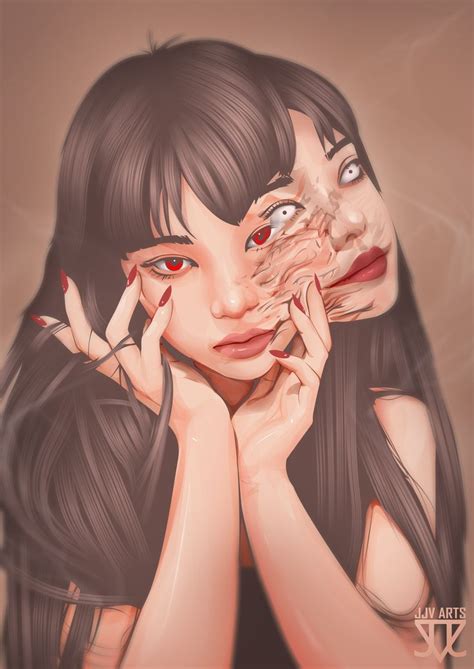 Tomie Vector x Vexel Art | Junji ito, Anime, Girl drawing sketches