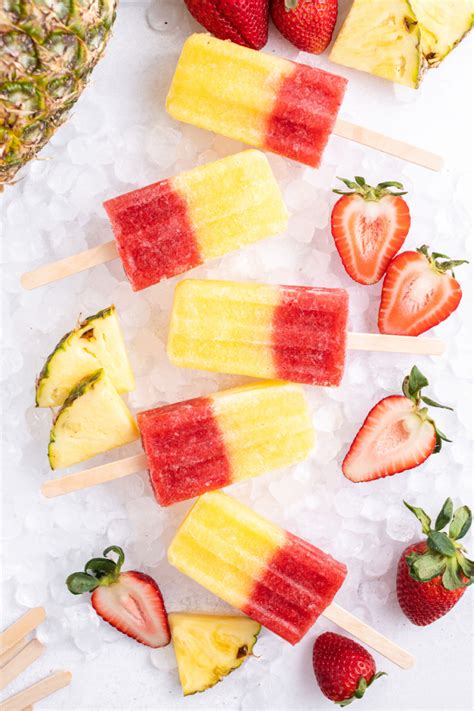 Strawberry- Pineapple Popsicles - Recipes For Holidays