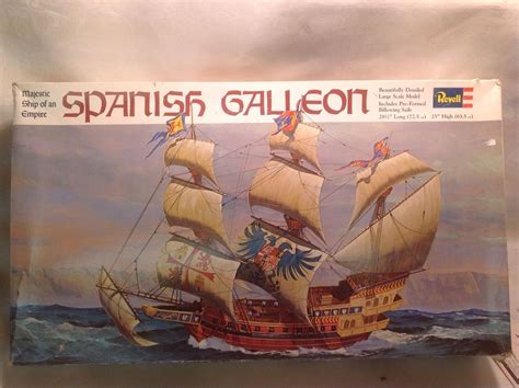 RARE 1970 Spanish Galleon Ship Model Kit Revell 28.5"long X 25" High | #1853731149